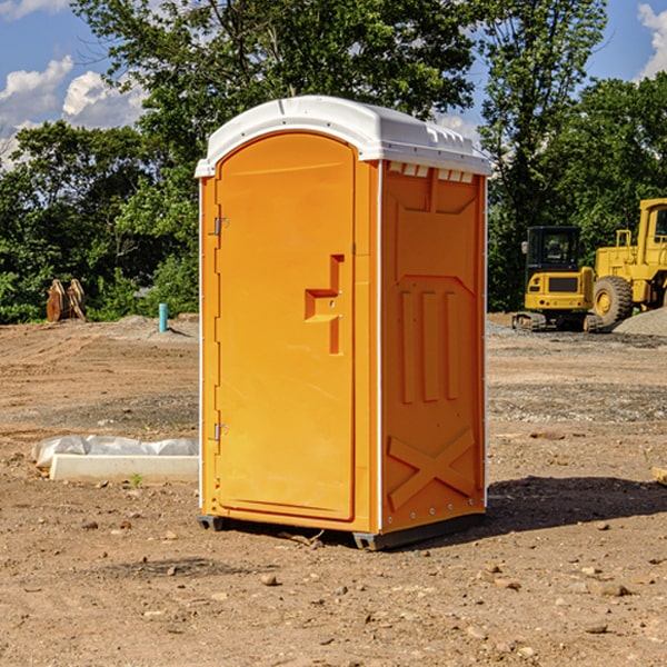 how often are the porta potties cleaned and serviced during a rental period in Gay WV